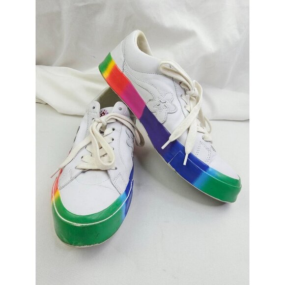 Converse Golf Le Fleur OX Size Mens 13 or Womens 15 Rainbow Pride Low Sneakers - Picture 8 of 15